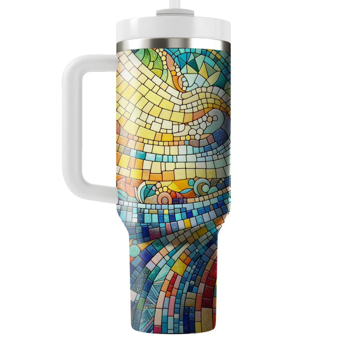 Bright Retro Mosaic  Unique Tumblers