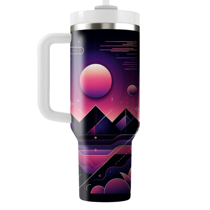 Bright Synthwave  Unique Tumblers