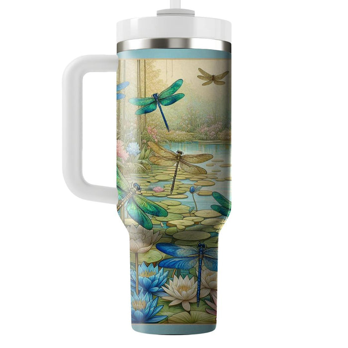 Artistic Dragonfly Dance  Travel Tumblers