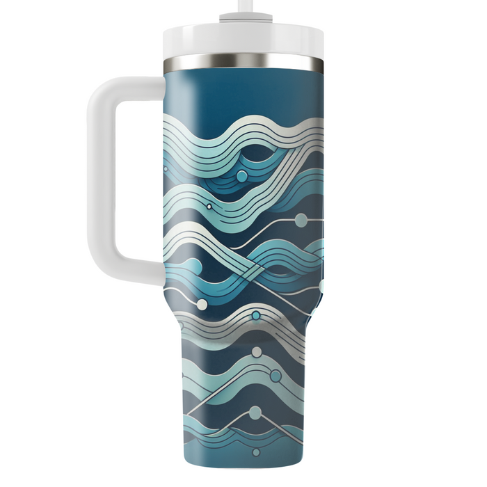 Geometric Wave Harmony  Tumbler Cups