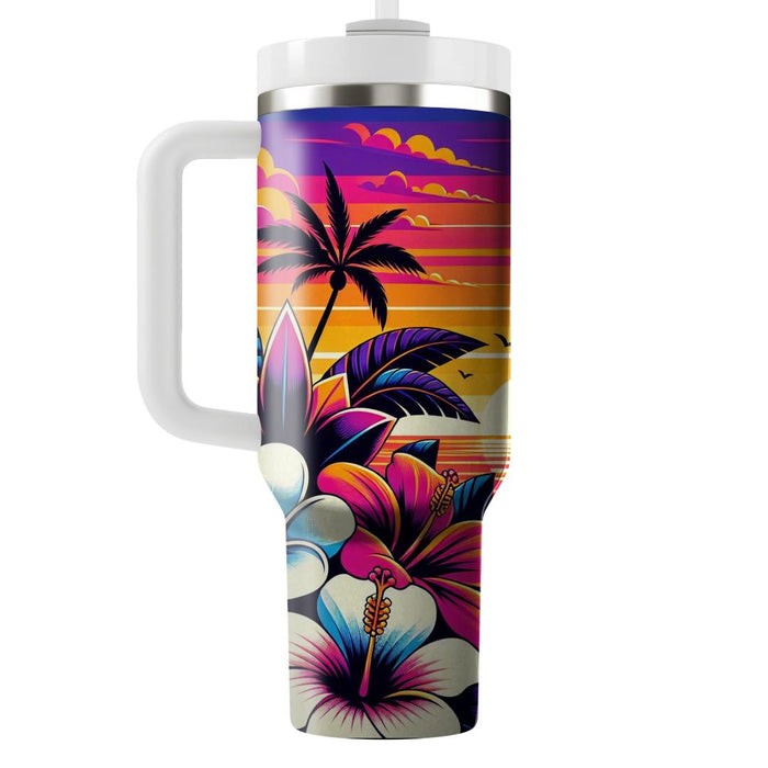 Tropical Sunset Blossom  Unique Tumblers