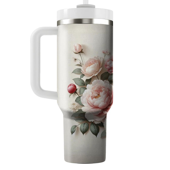 Floral Elegance In Bloom  Unique Tumblers