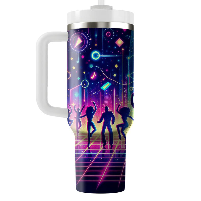 Vibrant 80s Electric Dance  Custom Tumblers