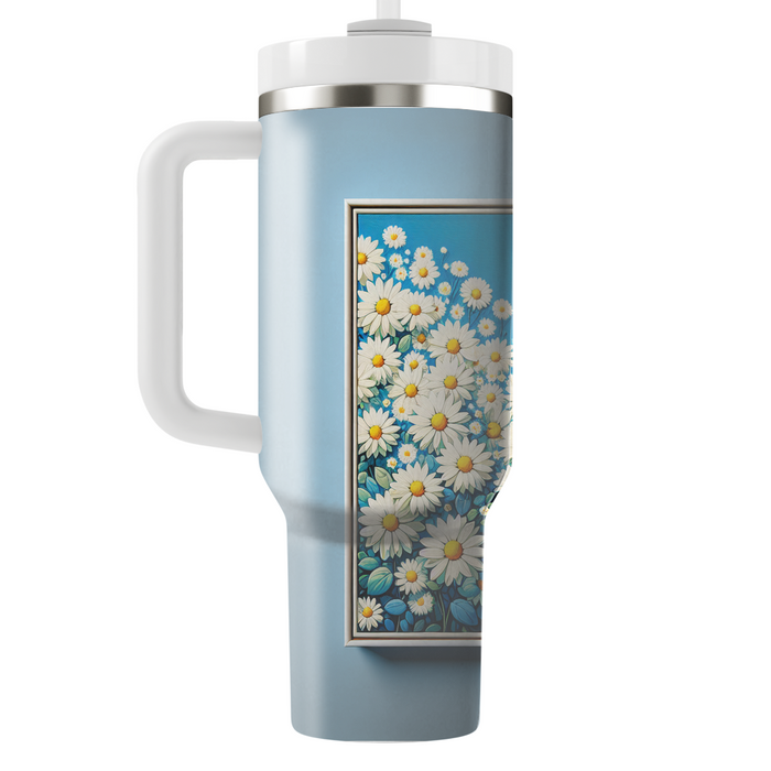 Bright Daisy Fields  Travel Tumblers