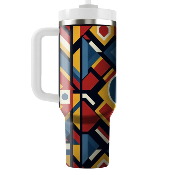 Bold Geometric Shield  Personalized Tumblers