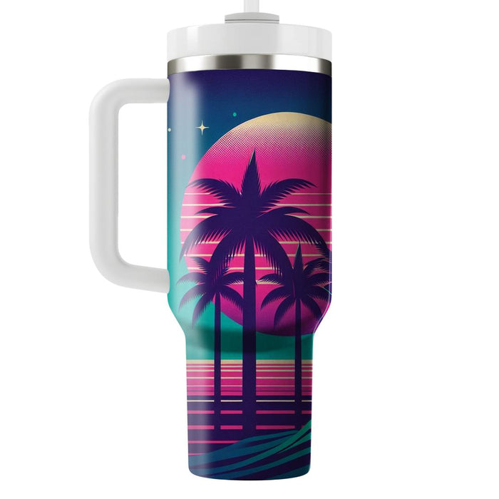 Retro Palm Tree Paradise  Decorative Tumblers