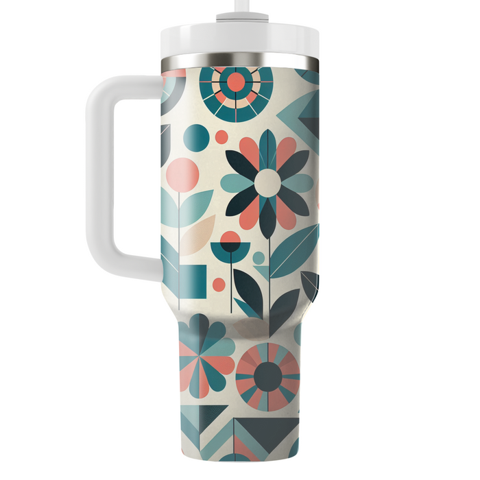 Geometric Flower Fusion Decorative Tumblers