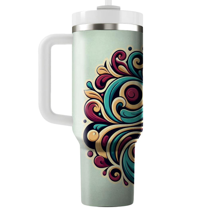 Artistic Paisley Swirls  Tumbler Cups