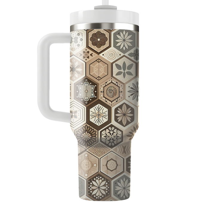 Hexagonal Nature Embrace  Tumbler Cups