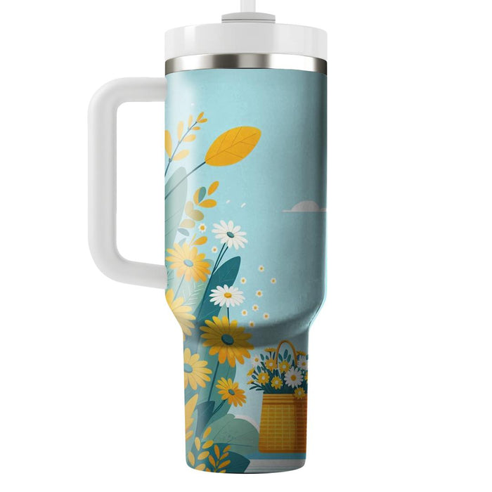 Vivid Sunshine Daisies  Tumbler Cups