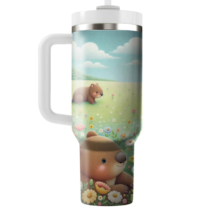 Whimsical Wombat Wonderland  Custom Tumblers