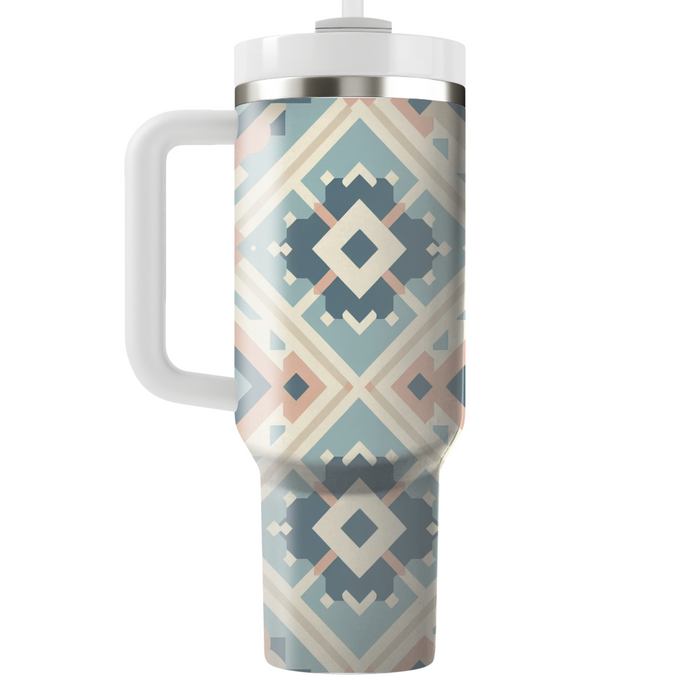 Vintage Diamond Pattern Custom Tumblers