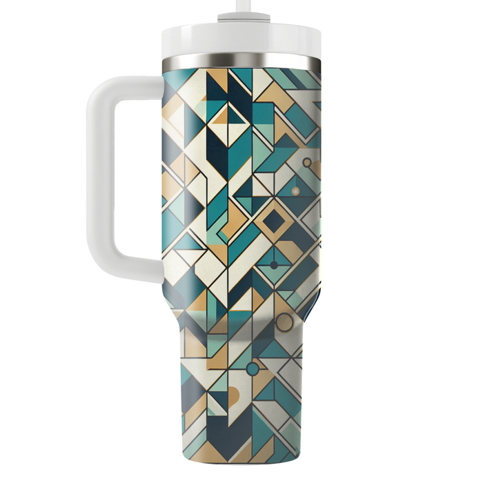 Triangular Mosaic Delight  Decorative Tumblers