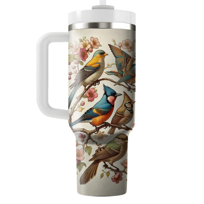 Vintage Bird Song  Unique Tumblers