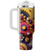 Abstract Flower Burst  Travel Tumblers