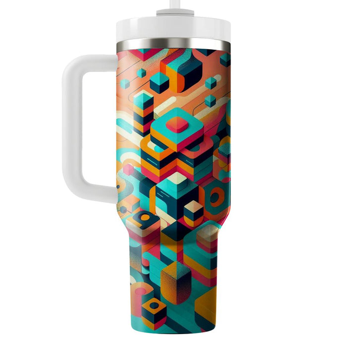 Geometric Mosaic Burst  Custom Tumblers