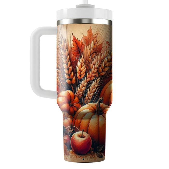 Autumn Harvest Festival Delight Tumblers With Lids