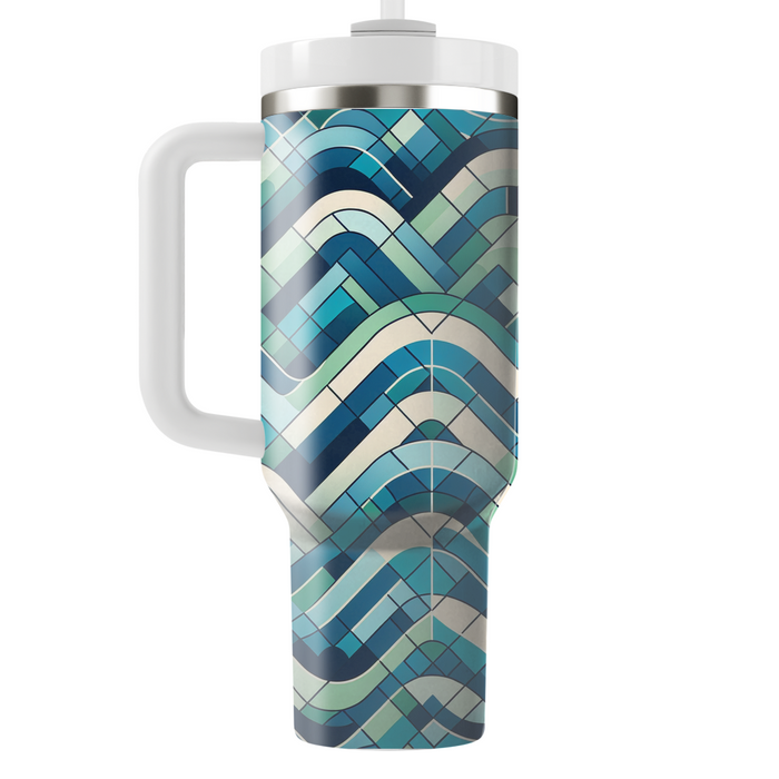 Geometric Wave Motion Custom Tumblers