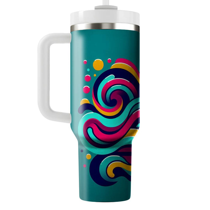 Abstract Retro Wave  Tumbler Cups