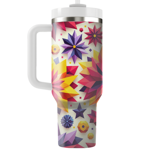 Polygonal Flower Burst  Tumbler Cups