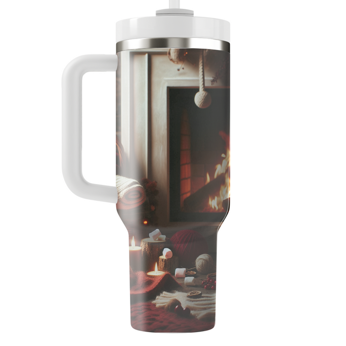 Winter Cozy Fireplace  Custom Tumblers