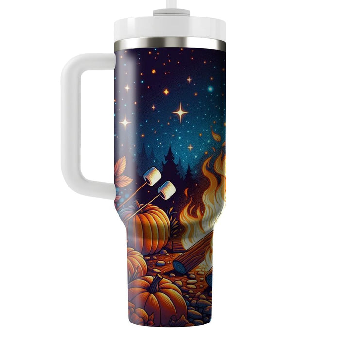 Autumn Campfire Night Tumblers With Lids