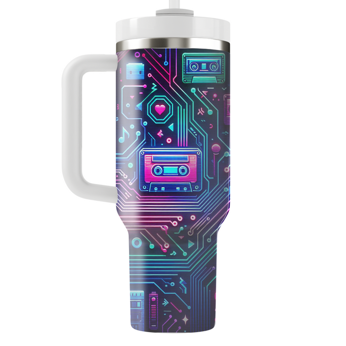 Neon Circuit Board Personalized Tumblers