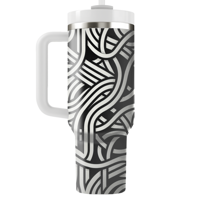 Abstract Line Curves Decorative Tumblers