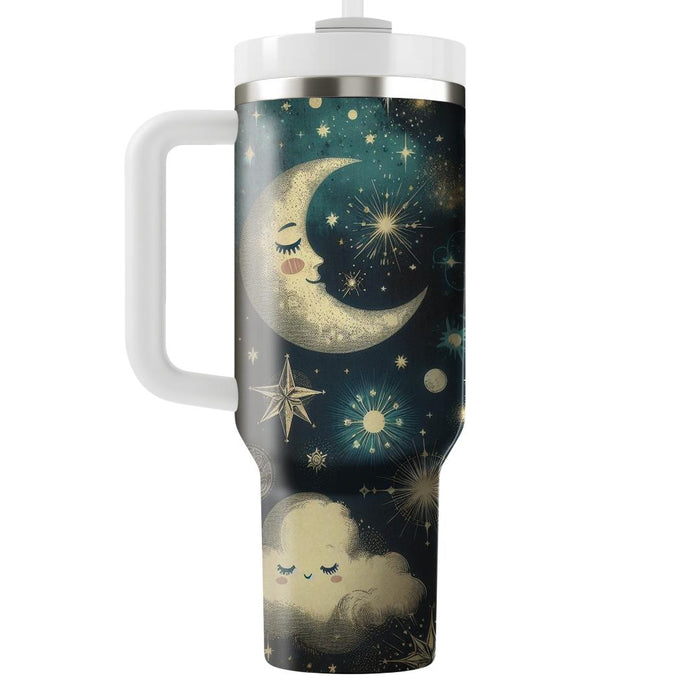 Whimsical Starry Night  Tumbler Cups