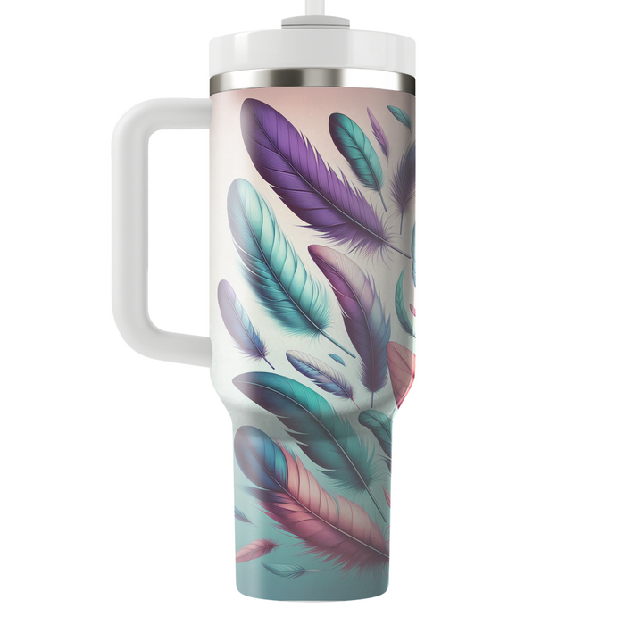 Whimsical Feather Dreams  Unique Tumblers