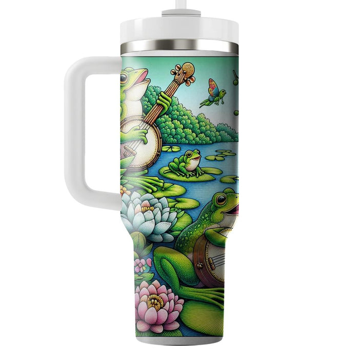 Whimsical Frog Chorus  Custom Tumblers