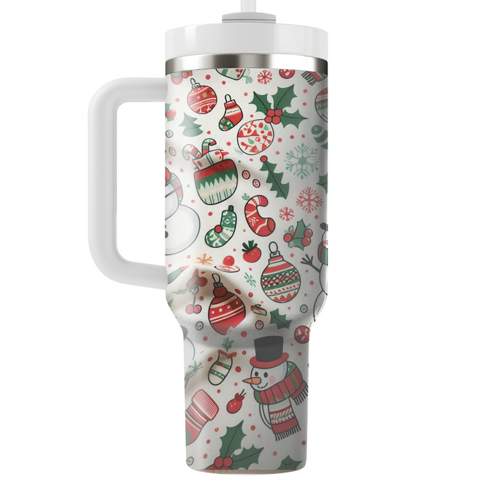 Winter Holiday Cheer  Tumblers With Lids