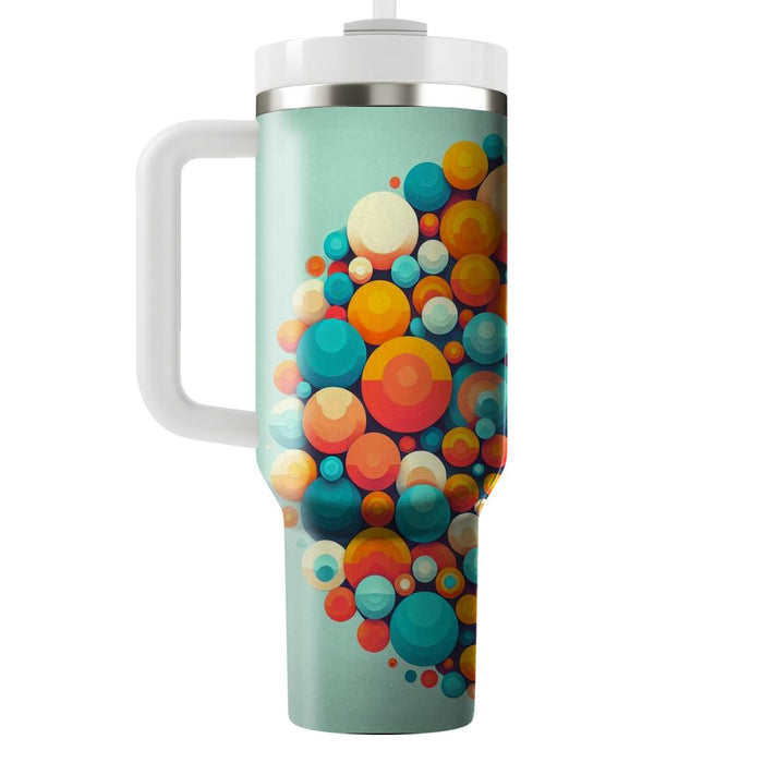 Geometric Retro Circles  Custom Tumblers