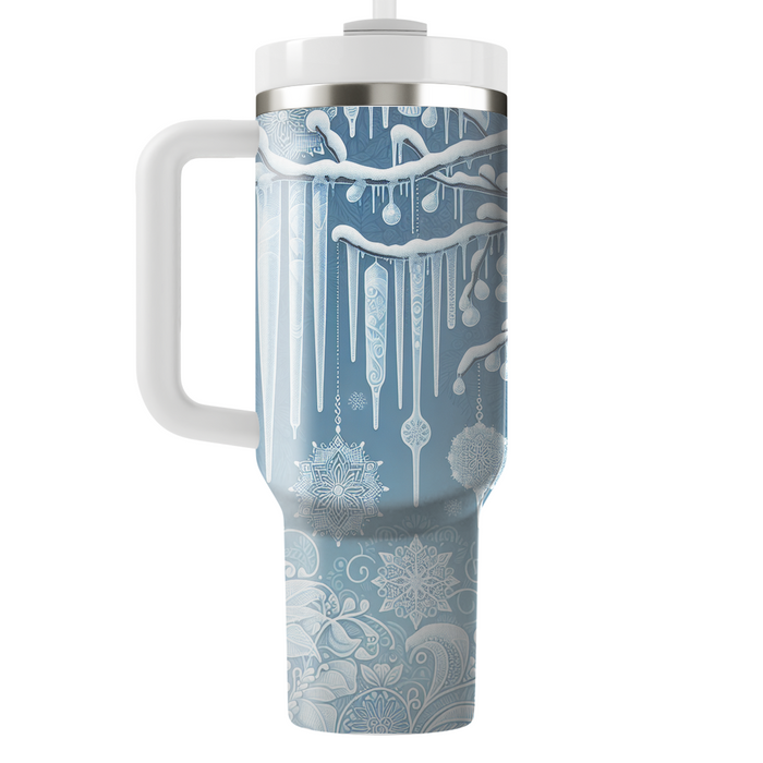 Winter Icicle  Travel Tumblers