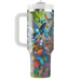 Vibrant Butterfly Blooms  Tumblers With Lids