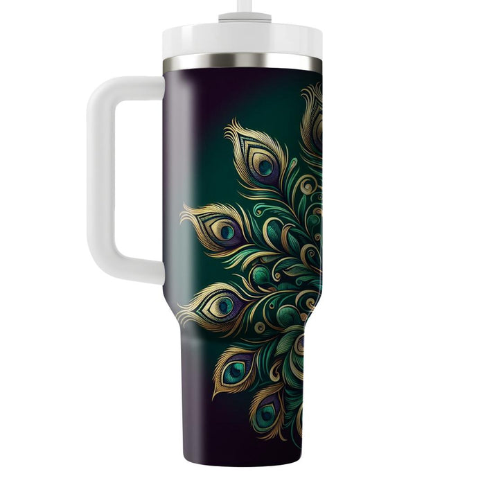 Glamorous Peacock Jewel  Decorative Tumblers