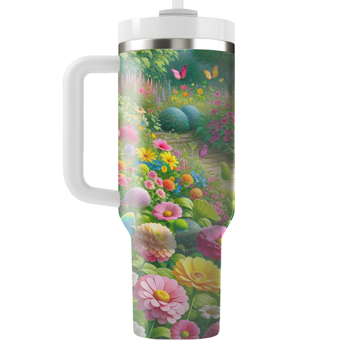 Spring Butterfly Garden  Personalized Tumblers