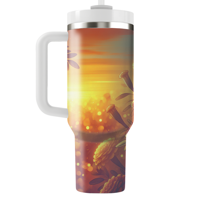 Sunset Marigold Meadow  Custom Tumblers