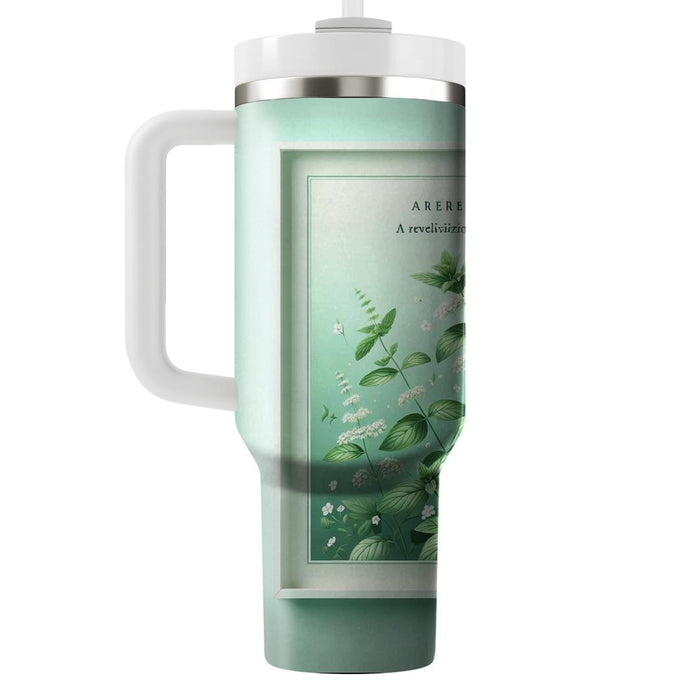 Fresh Mint Floral Breeze  Insulated Tumblers