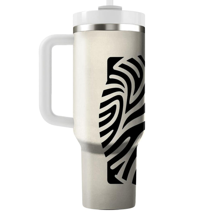 Zigzag Zebra  Personalized Tumblers