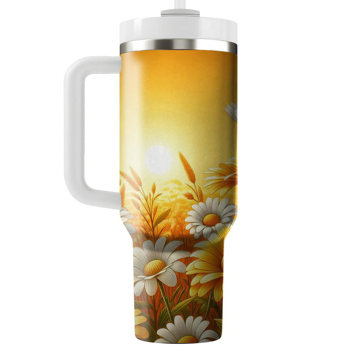 Vintage Sunshine Daisies  Travel Tumblers