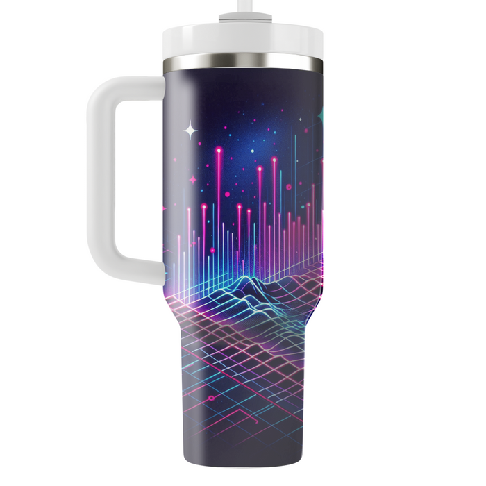 Futuristic Synthwave Grid  Tumbler Cups