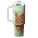 70s Inspired Floral Burst  Travel Tumblers