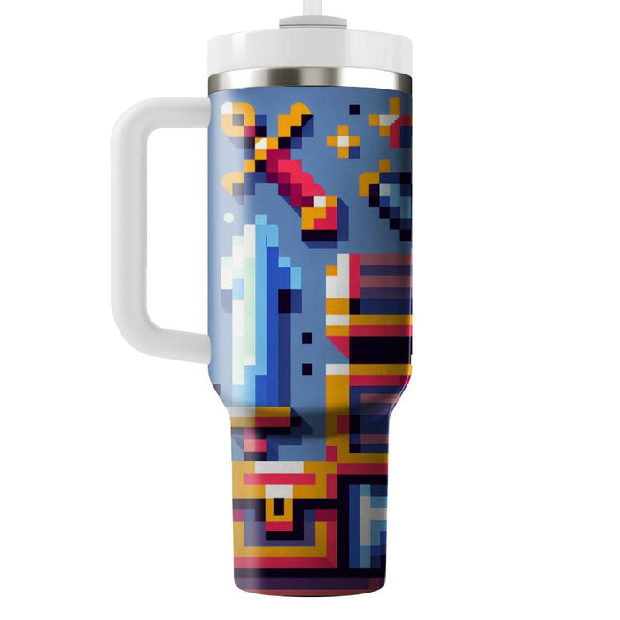 Vibrant Pixel Adventure  Tumbler Cups