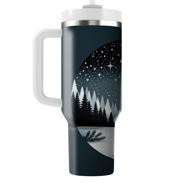 Winter Starlit Forest  Custom Tumblers