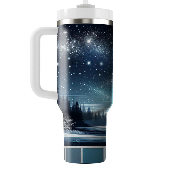 Winter Starry Night Sky  Tumblers With Lids