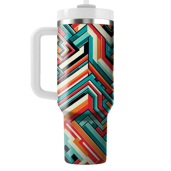 Vibrant Zigzag Colors  Custom Tumblers