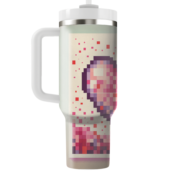 Retro Pixel Heart  Tumbler Cups