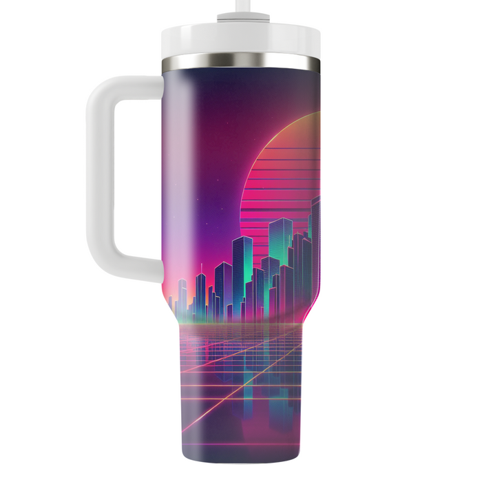 Synthwave Horizon  Tumbler Cups