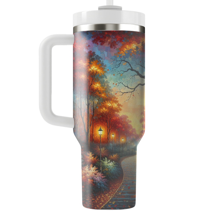 Autumn Evening Stroll  Personalized Tumblers